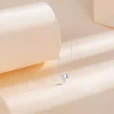 【纯银999】 六桂福珠宝 星月系列 小众设计经典百搭学生日常简约高级感精致轻奢转运约会通勤温柔气质可调节锁骨链#好运 足银 项链 女款