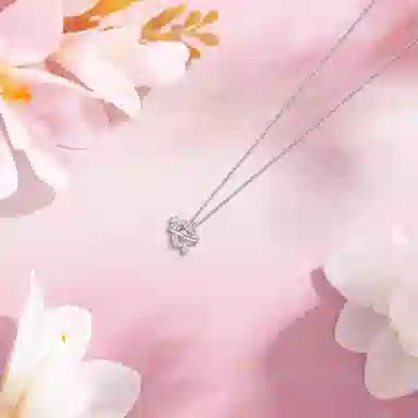 【纯银999 | 爱心】 六桂福珠宝 经典百搭小众设计极简轻奢约会高级感学生日常精致简约通勤温柔气质可调节锁骨链 足银 项链 女款