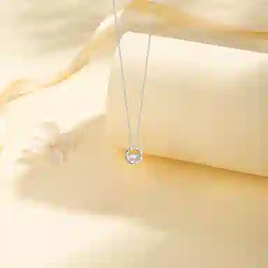 【纯银999】 六桂福珠宝 爱心 小众设计经典百搭学常高级感简约精致轻奢转运约会通勤温柔气质可调节 足银 项链 女款