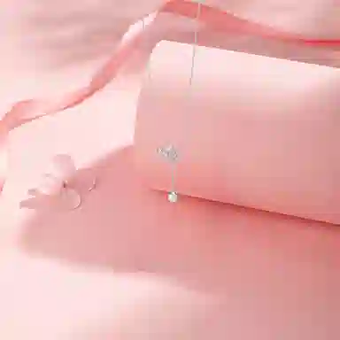 【S925银】 六桂福珠宝 蝴蝶 小众设计经典百搭精致简约日常高级感轻奢平安通勤约会温柔气质可调节锁骨链#好运 锆石 项链 女款