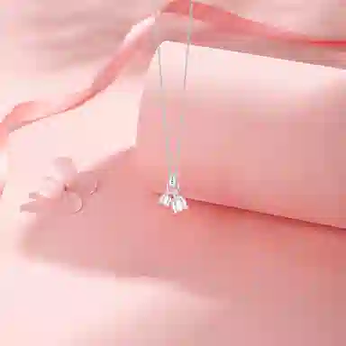 【纯银999 | 铃兰花】 六桂福珠宝 经典百搭小众设计极简轻奢约会高级感学生日常精致简约通勤温柔气质可调节锁骨链 足银 项链 女款