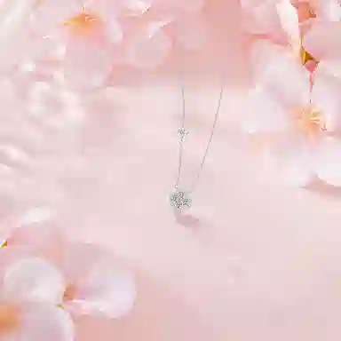 【纯银999 | 幸运四叶草】 六桂福珠宝 小众设计经典百搭学生日常简约高级感精致轻奢极简通勤约会温柔气质可调节锁骨链 足银 项链 女款