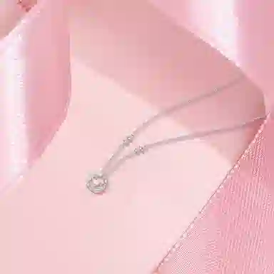 【纯银999】 六桂福珠宝 羽你相伴 小众设计百搭经典高级感学生日常精致简约轻奢转运约会通勤温柔气质可调节锁骨链 足银 项链 女款