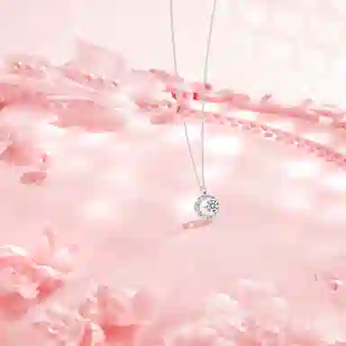 【纯银999】 六桂福珠宝 星月系列 小众设计经典百搭日常简约高级感精致轻奢极简通勤温柔气质可调节#好运 足银 项链 女款