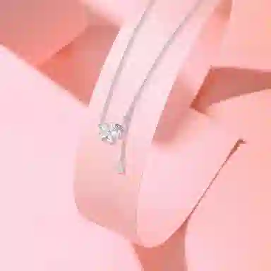 【纯银999 | 花团锦簇】 六桂福珠宝 经典百搭小众设计高级感学生日常简约精致通勤轻奢极简约会温柔气质可调节锁骨链 足银 项链 女款