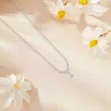 【纯银999 | 紫藤花开】 六桂福珠宝 经典百搭小众设计高级感学生日常简约精致轻奢通勤极简约会温柔气质可调节锁骨链 足银 项链 女款