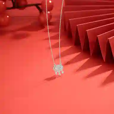 【纯银999】 六桂福珠宝 平安锁 小众设计经典百搭高级感精致简约学生日常时尚轻奢约会通勤温柔气质可调节锁骨链#好运 足银 项链 女款