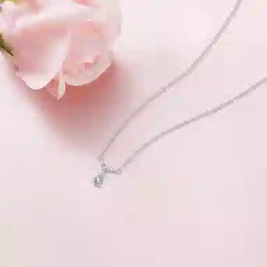 【纯银999】 六桂福珠宝 海洋之心 小众设计经典百搭精致高级感简约学生日常时尚轻奢约会通勤温柔气质可调节锁骨链 足银 项链 女款