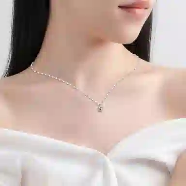 【纯银999 | 星光闪耀】 六桂福珠宝 经典百搭小众设计极简轻奢约会高级感学生日常精致简约通勤温柔气质可调节锁骨链 足银 项链 女款