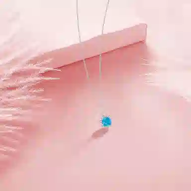 【纯银999】 六桂福珠宝 海洋之心 小众设计经典百搭学生日常简约高级感精致轻奢极简通勤温柔气质可调节锁骨链 足银 项链 女款