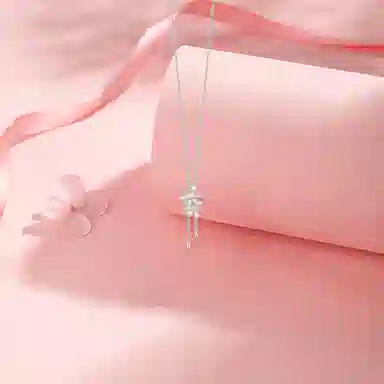 【纯银999 | 一路繁花】 六桂福珠宝 经典百搭小众设计极简轻奢约会高级感学生日常精致简约通勤温柔气质可调节锁骨链 足银 项链 女款