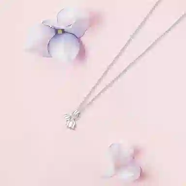 【纯银999 | 铃兰花】 六桂福珠宝 经典百搭小众设计极简轻奢约会高级感学生日常精致简约通勤温柔气质可调节锁骨链 足银 项链 女款