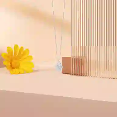 【S925银】 六桂福珠宝 四叶草 小众设计经典百搭精致简约学生日常高级感轻奢通勤转运约会温柔气质可调节 锆石 项链 女款