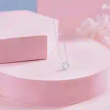 【纯银999】 六桂福珠宝 羽你相伴 小众设计经典百搭学生日常简约高级感精致轻奢极简约会通勤温柔气质可调节锁骨链 足银 项链 女款