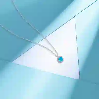 【纯银999】 六桂福珠宝 海洋之心 小众设计经典百搭学生日常简约高级感精致轻奢极简通勤温柔气质可调节锁骨链 足银 项链 女款