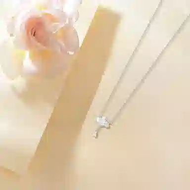 【纯银999】 六桂福珠宝 经典百搭小众设计精致高级感简约学生日常时尚轻奢约会通勤温柔气质可调节锁骨链 足银 项链 女款