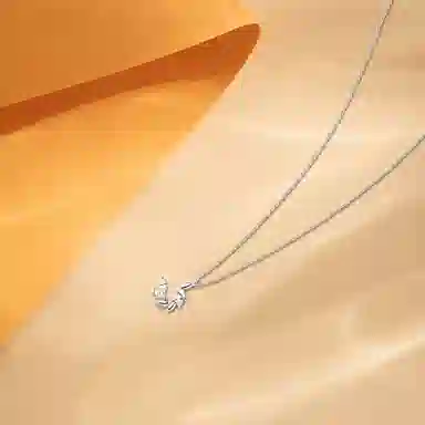 【纯银999】 六桂福珠宝 穗穗平安 小众设计经典百搭高级感精致简约学生日常时尚轻奢约会通勤温柔气质可调节锁骨链 足银 项链 女款