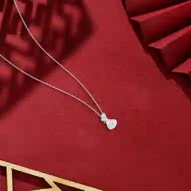 【纯银999】 六桂福珠宝 转运福袋 经典百搭小众设计精致高级感简约学生日常时尚轻奢约会通勤温柔气质可调节锁骨链#好运 足银 项链 女款