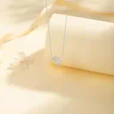 【纯银999 | 星月系列】 六桂福珠宝 经典百搭小众设计高级感日常简约精致通勤轻奢极简约会温柔气质可调节锁骨链 足银 项链 女款