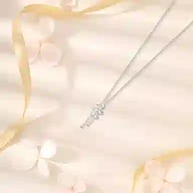 【纯银999 | 一路繁花】 六桂福珠宝 经典百搭小众设计极简轻奢约会高级感学生日常精致简约通勤温柔气质可调节锁骨链 足银 项链 女款