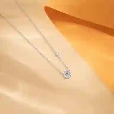 【纯银999】 六桂福珠宝 跳动的心 小众设计经典百搭学生日常简约高级感精致轻奢转运约会通勤温柔气质可调节锁骨链 足银 项链 女款