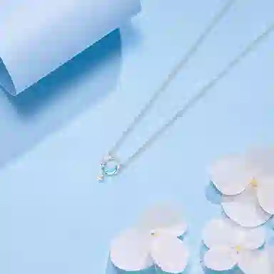 【纯银999 | 星月系列】 六桂福珠宝 经典百搭小众设计高级感学生日常简约轻奢精致通勤极简约会温柔气质可调节锁骨链 足银 项链 女款