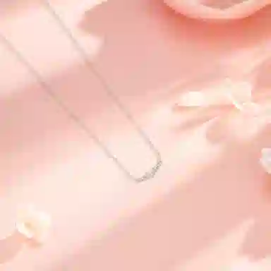 【纯银999 | 紫藤花开】 六桂福珠宝 小众设计经典百搭学生日常高级感简约平安精致轻奢通勤约会温柔气质可调节锁骨链 足银 项链 女款