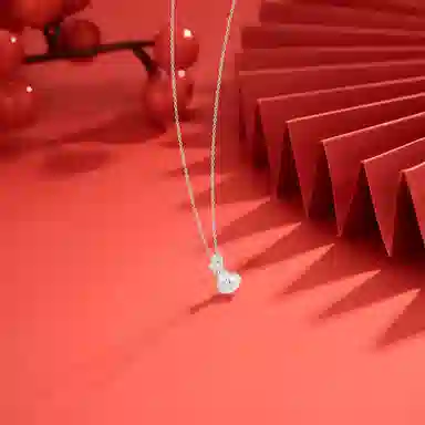 【纯银999】 六桂福珠宝 转运福袋 经典百搭小众设计精致高级感简约学生日常时尚轻奢约会通勤温柔气质可调节锁骨链#好运 足银 项链 女款