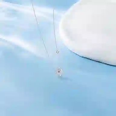 【纯银999】 六桂福珠宝 跳动的心 小众设计经典百搭学生日常简约高级感精致轻奢转运约会通勤温柔气质可调节锁骨链 足银 项链 女款