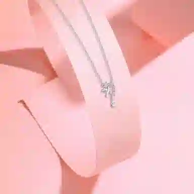 【纯银999 | 白鸽】 六桂福珠宝 小众设计经典百搭高级感学生日常简约精致轻奢通勤极简约会温柔气质可调节锁骨链 足银 项链 女款