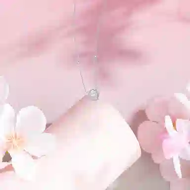 【纯银999】 六桂福珠宝 莫比乌斯 小众设计经典百搭高级感学生日常精致简约时尚轻奢约会通勤温柔气质可调节锁骨链 足银 项链 女款