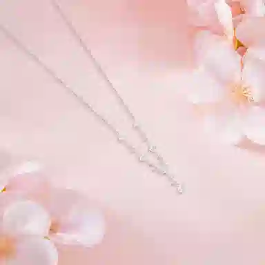 【纯银999 | 玫瑰花】 六桂福珠宝 经典百搭小众设计极简轻奢约会高级感学生日常精致简约通勤温柔气质可调节锁骨链 足银 项链 女款