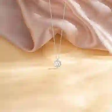 【纯银999】 六桂福珠宝 白鸽 小众设计经典百搭学生日常简约高级感精致轻奢极简通勤约会温柔气质可调节锁骨链 足银 项链 女款