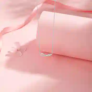 【S925银】 六桂福珠宝 莫比乌斯小众设计简约经典百搭精致日常高级感轻奢平安通勤温柔气质可调节锁骨链 锆石 项链 女款