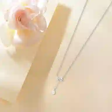 【S925银】 六桂福珠宝 蝴蝶结 小众设计经典百搭精致简约学生日常高级感轻奢通勤转运约会温柔气质可调节锁骨链#好运 锆石 项链 女款