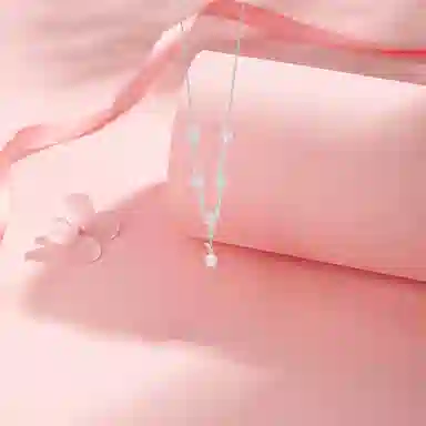 【纯银999 | 玫瑰花】 六桂福珠宝 经典百搭小众设计极简轻奢约会高级感学生日常精致简约通勤温柔气质可调节锁骨链 足银 项链 女款