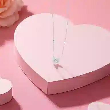 【纯银999】 六桂福珠宝 蝴蝶星光 小众设计经典百搭学生日常高级感简约精致轻奢转运约会通勤温柔气质可调节锁骨链#好运 足银 项链 女款