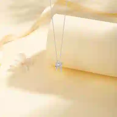 【纯银999】 六桂福珠宝 爱心 经典百搭小众设计学生日常高级感简约精致轻奢转运约会通勤温柔气质可调节锁骨链  足银 项链 女款