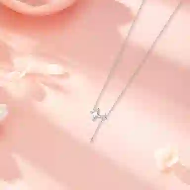 【S925银】 六桂福珠宝 星月系列 小众设计经典百搭精致简约学生日常轻奢高级感通勤转运约会温柔气质可调节锁骨链 锆石 项链 女款