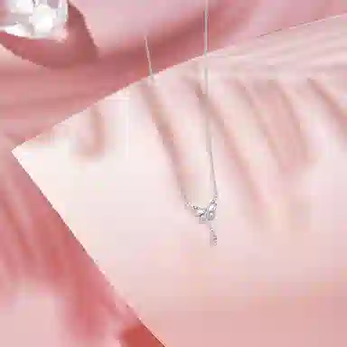 【纯银999】 六桂福珠宝 蝴蝶 小众设计经典百搭学生日常简约高级感精致轻奢极简通勤温柔气质可调节锁骨链#好运 足银 项链 女款