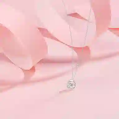 【纯银999】 六桂福珠宝 羽你相伴 小众设计经典百搭高级感学生日常精致简约时尚轻奢约会通勤温柔气质可调节锁骨链 足银 项链 女款