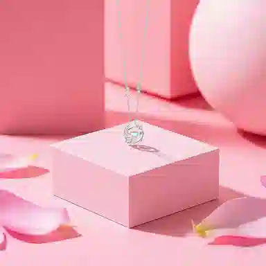 【纯银999】 六桂福珠宝 羽你相伴 设计小众经典百搭高级感学生日常精致简约时尚轻奢约会通勤温柔气质可调节锁骨链  足银 项链 女款