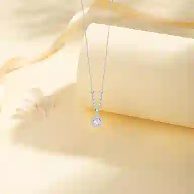 【纯银999 | 方糖】 六桂福珠宝 小众设计经典百搭学生日常高级感简约精致平安轻奢通勤约会温柔气质可调节锁骨链 足银 项链 女款