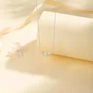 【纯银999 | 星月系列】 六桂福珠宝 经典百搭小众设计高级感学生日常简约精致轻奢通勤极简约会温柔气质可调节锁骨链 足银 项链 女款