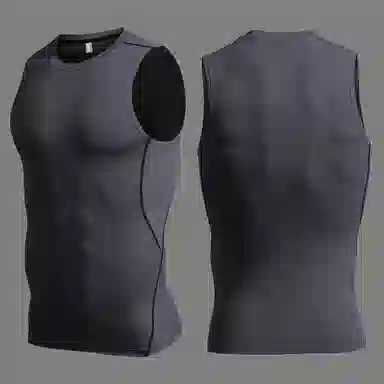 浪莎 无袖紧身健身服男式瑜伽跑步背心速干运动背心夏骑行服饰骑行配套