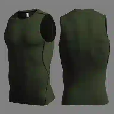 浪莎 无袖紧身健身服男式瑜伽跑步背心速干运动背心夏骑行服饰骑行配套