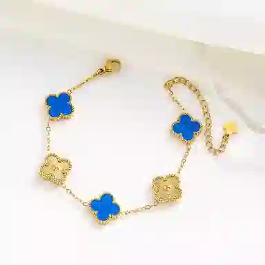 Endorphin Four Leaf Clover Titanium Steel Bracelet