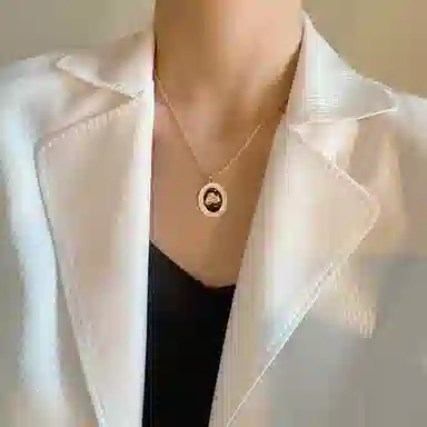 喜潮 法式复古玫瑰花气质唯美 合金 项链 女款