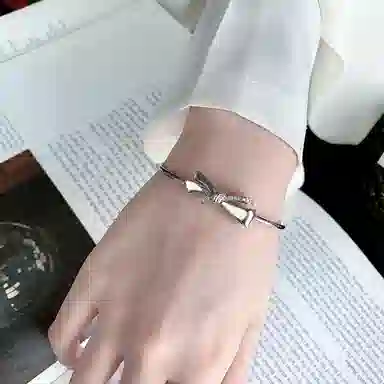 喜潮 镶锆石蝴蝶结韩版 个性气质开口 手镯 女款