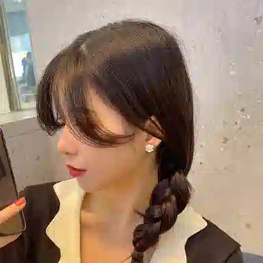 喜潮 新中式国潮 白色山茶花轻奢气质高级感小众设计 合金 耳钉 女款